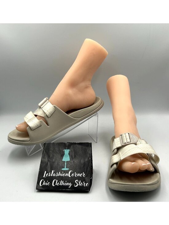 Chaco Shoes - Chaco Women's Beige Chillos Slide Adjustable Straps Size 9 3360